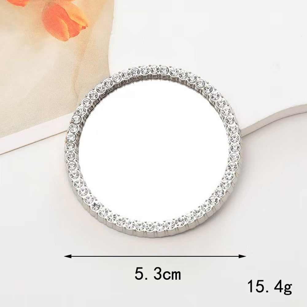 Rundt Speildekor med Rhinestones for Telefon - Sølv