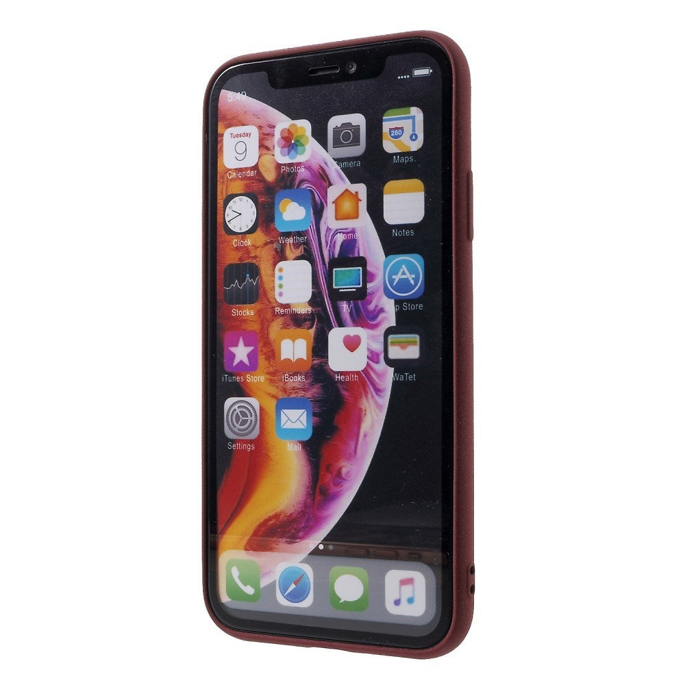 EIDERWOOD iPhone XR Matt Fleksibel Plast Deksel - Mørkerød