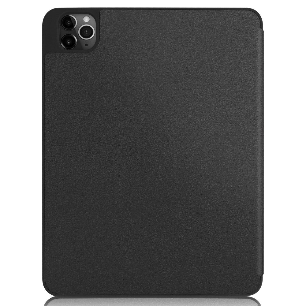iPad Air 11-10.9" (2026-2020) / Pro 11" (2022-2018) Tri-fold Skinn Deksel m. Stativ & Wake-Up - Svart