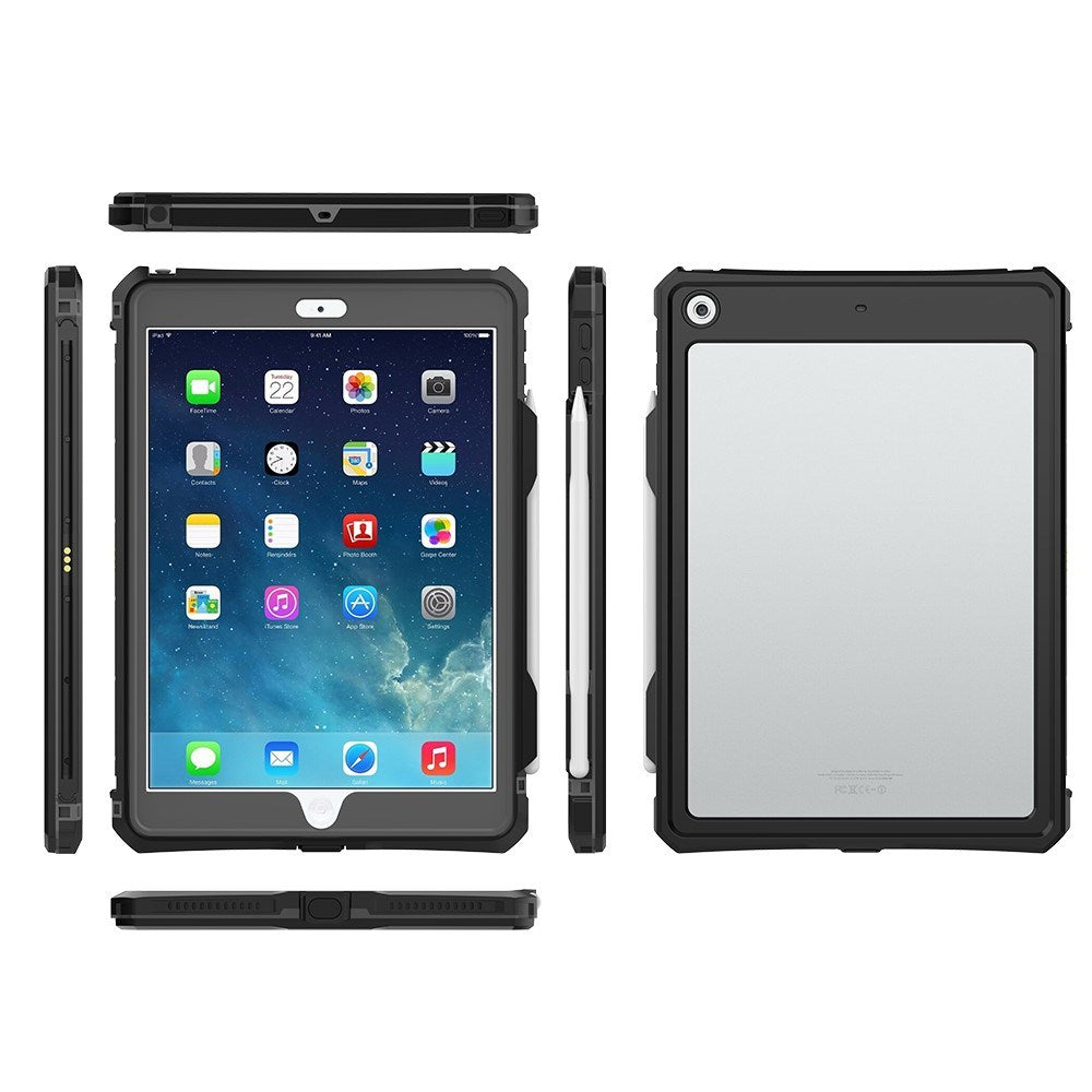 iPad 10.2" (2021/2020/2019) EIDERWOOD Vanntett Deksel - Svart / Gjennomsiktig