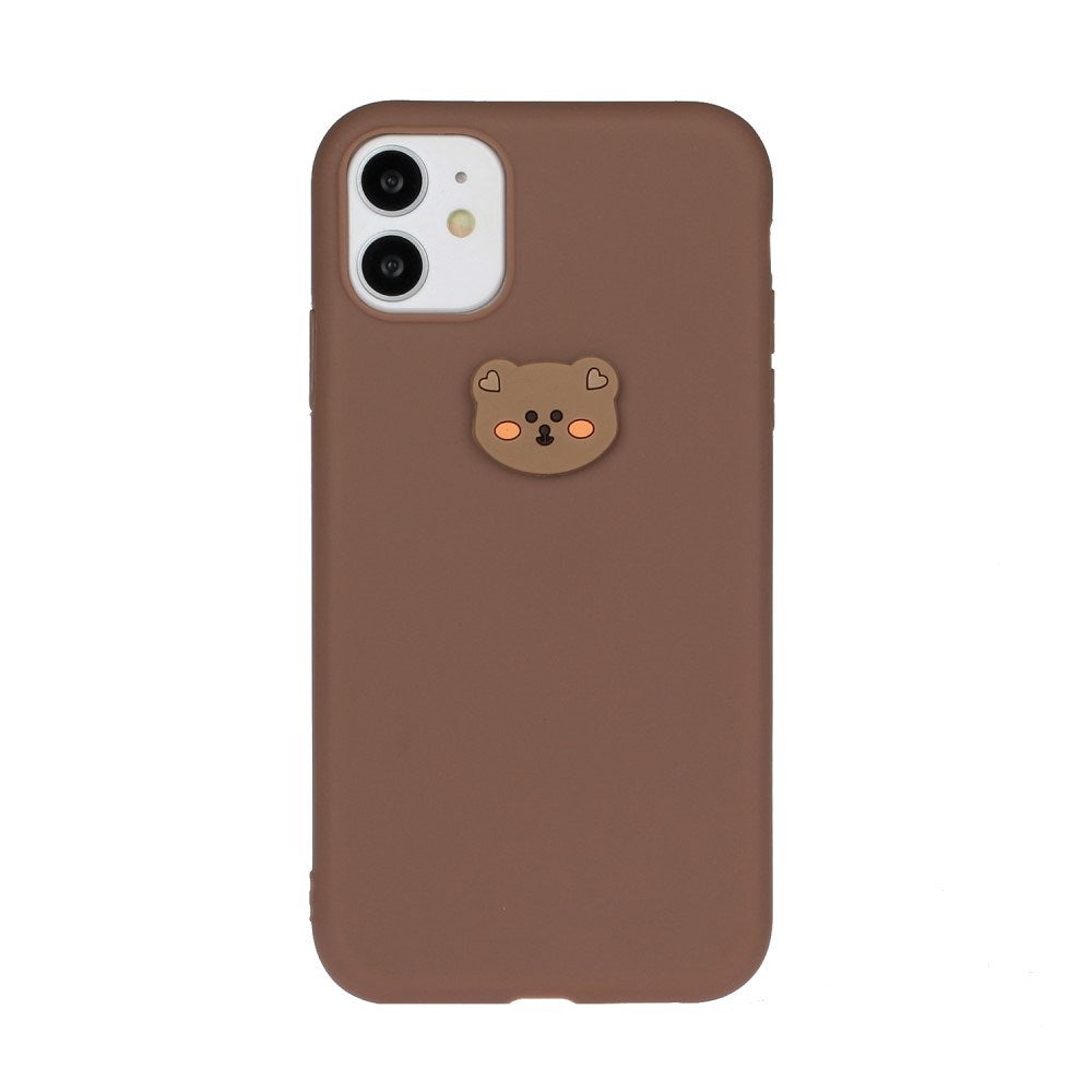 EIDERWOOD iPhone 11 Silikon Deksel med Figur - Brun / Bjørn