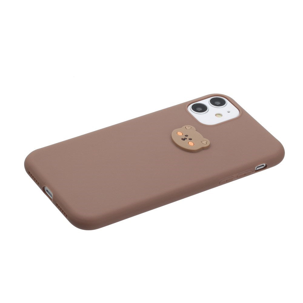 EIDERWOOD iPhone 11 Silikon Deksel med Figur - Brun / Bjørn