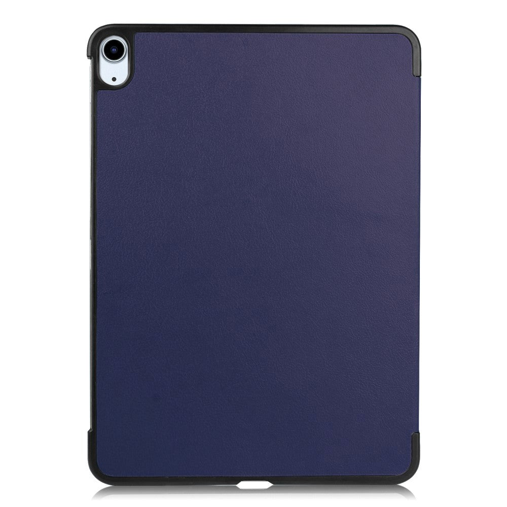 EIDERWOOD iPad Air 11-10.9" (2026-2020) Tri-fold Skinn Flip Deksel med Stylus Pen Holder - Mørke Blå