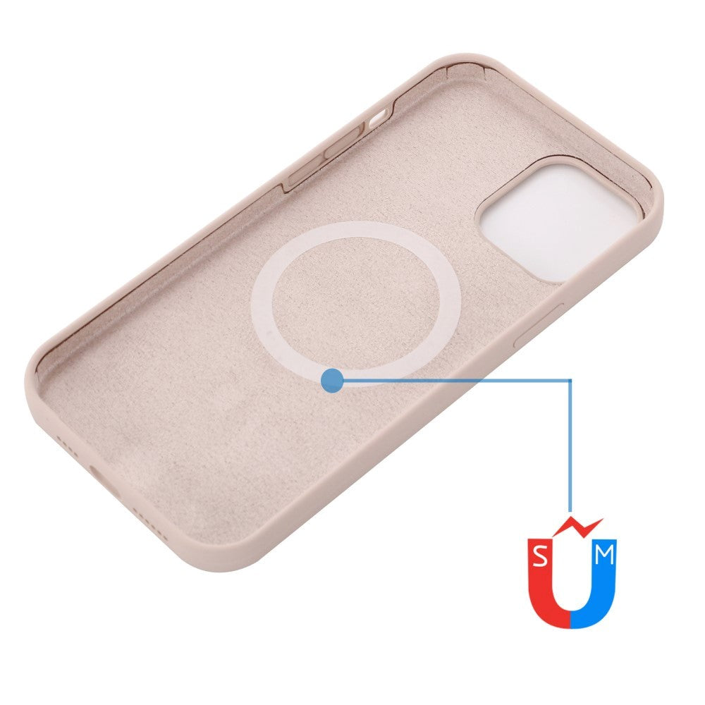 iPhone 12 / 12 Pro Silikondeksel Rosa MagSafe