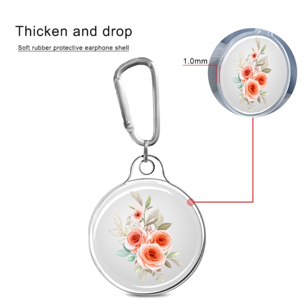 Apple AirTag 1. & 2. Gen. Plastdeksel m. Karabinkrok - Roser