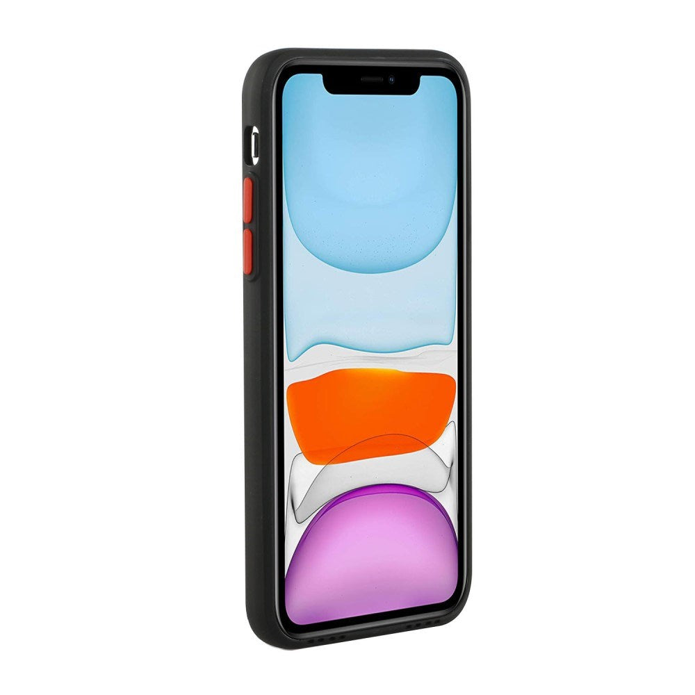 EIDERWOOD iPhone 12 Mini Fleksibelt Plast Deksel m. Kortholder - Svart