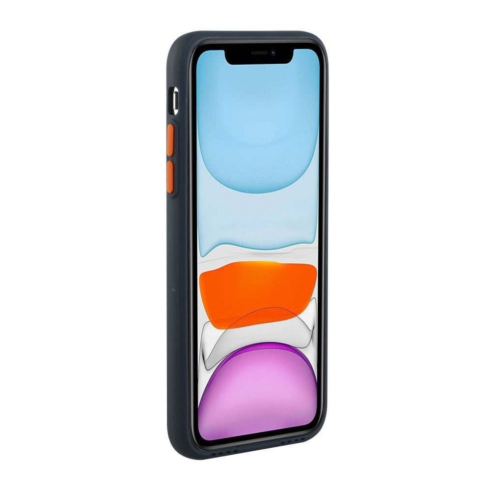 EIDERWOOD iPhone 12 Mini Fleksibelt Plast Deksel m. Kortholder - Mørk Blå