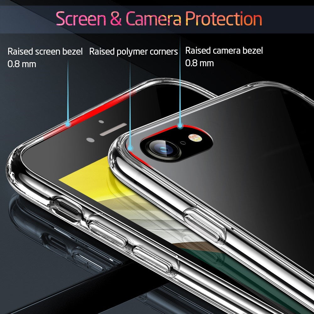 iPhone SE (2022 / 2020) / 8 / 7 ESR Fleksibelt Plast Deksel - Gjennomsiktig