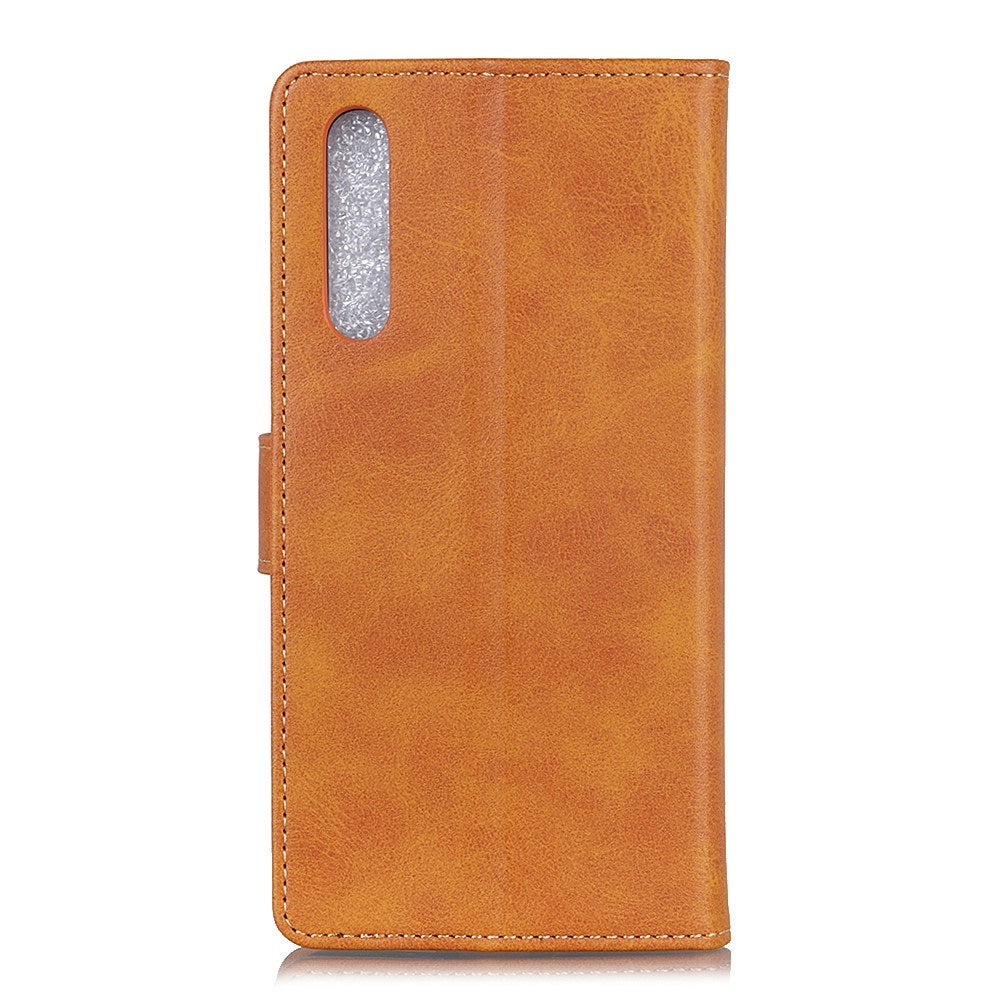 EIDERWOOD Samsung Galaxy A30s / A50 Kunstskinn Flip Deksel m. Kortholder & Ståfunksjon - Brun