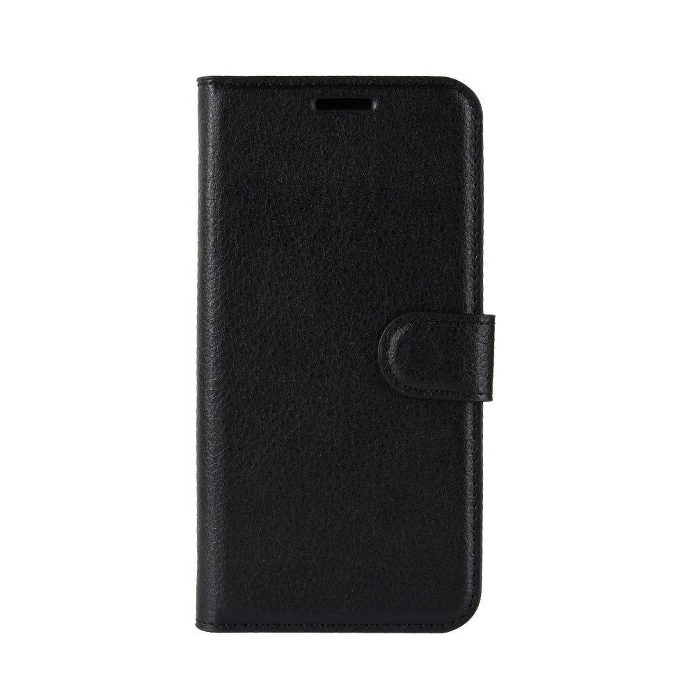 EIDERWOOD Samsung Galaxy A10 Litchi Kunstskin Deksel med Lommebok - Svart