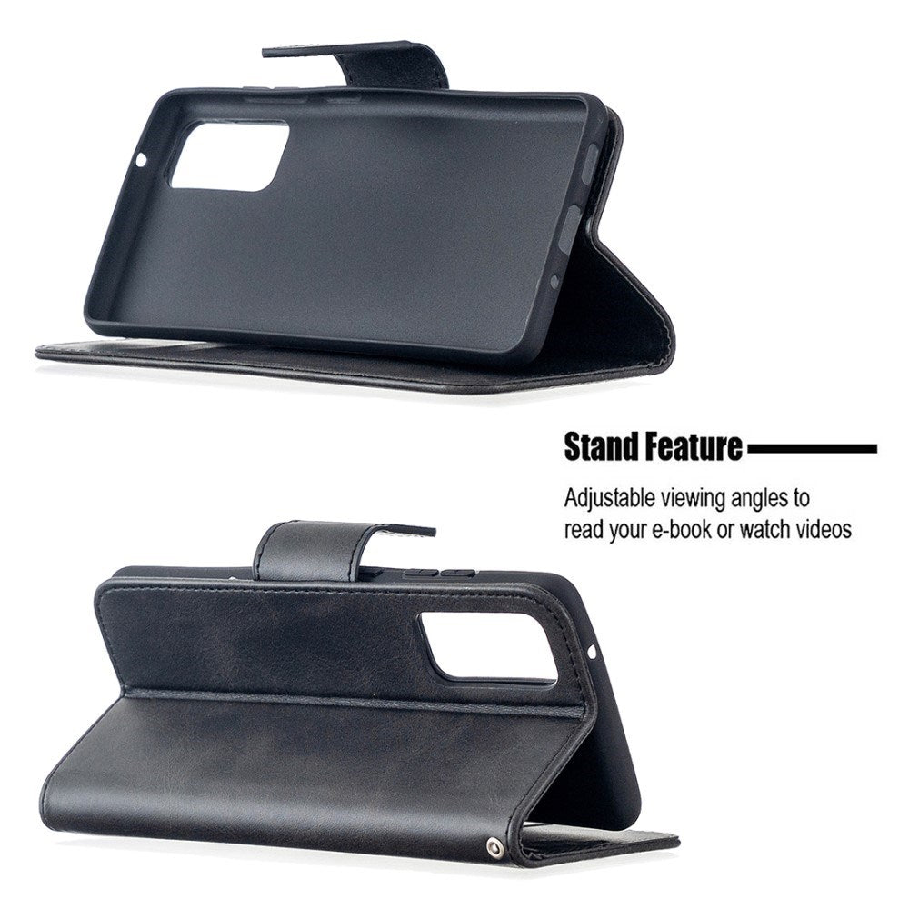 EIDERWOOD Samsung Galaxy S20 FE / S20 FE (5G) Kunstskinn Flip Deksel med Stativ & Lommebok - Svart