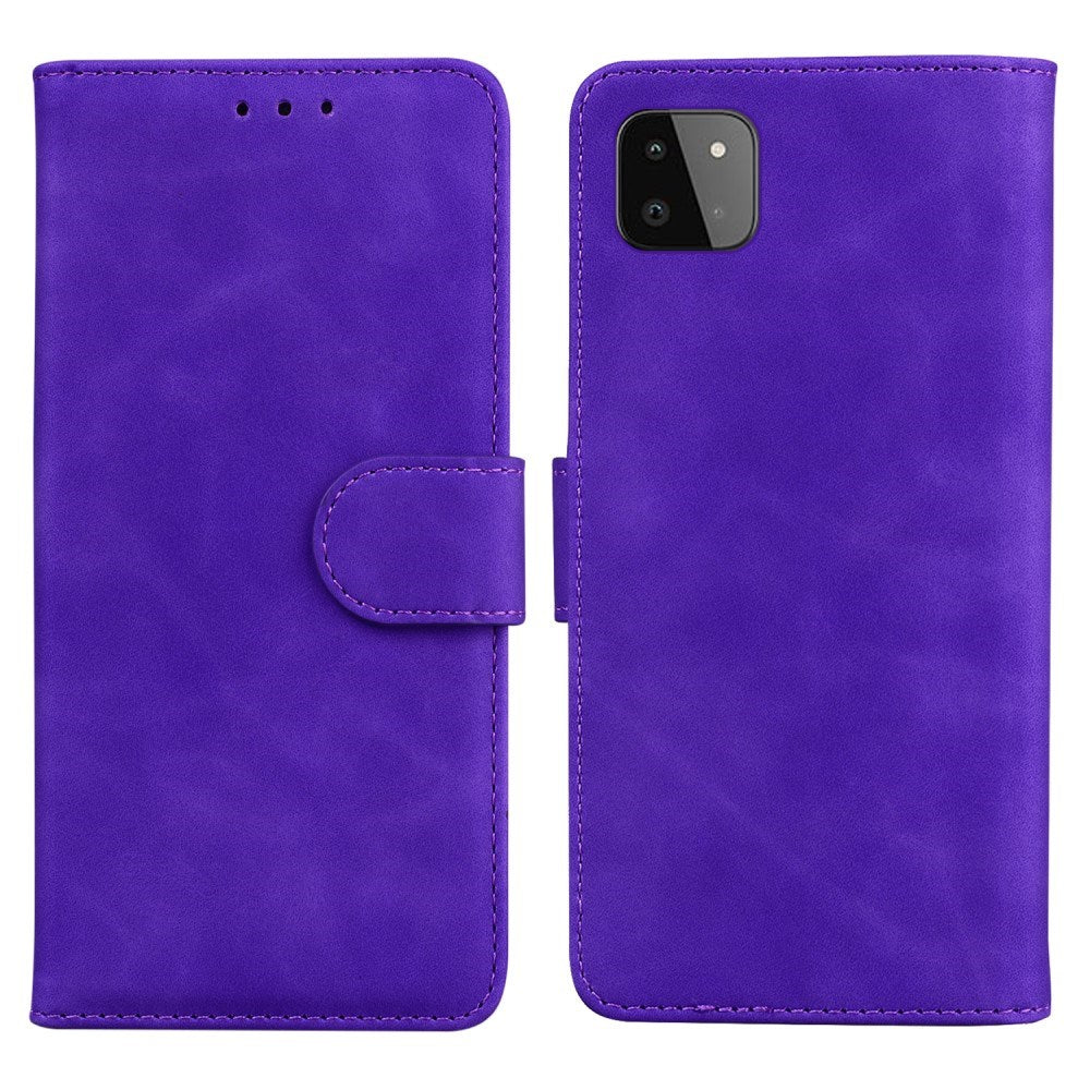 EIDERWOOD Samsung Galaxy A22 (5G) Kunstskinn Flip Deksel m. Kortholder & Ståfunksjon - Lilla