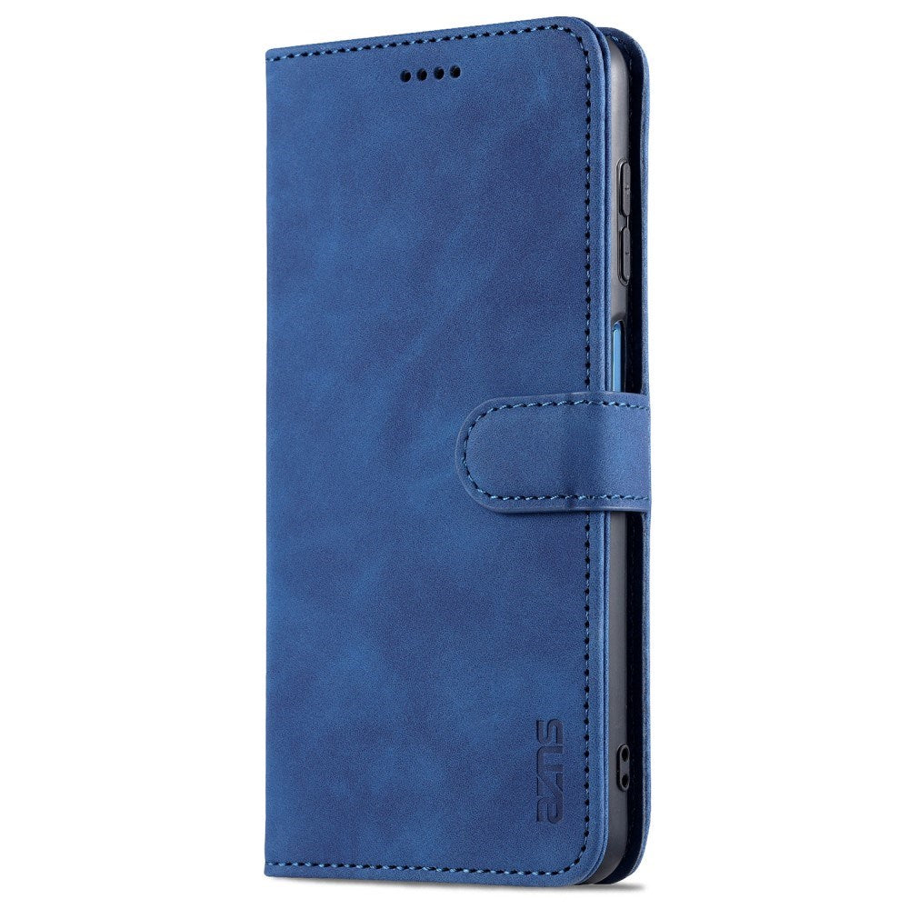 EIDERWOOD Samsung Galaxy A12 Kunstskinn Flip Deksel m. Kortholder & Ståfunksjon - Blå