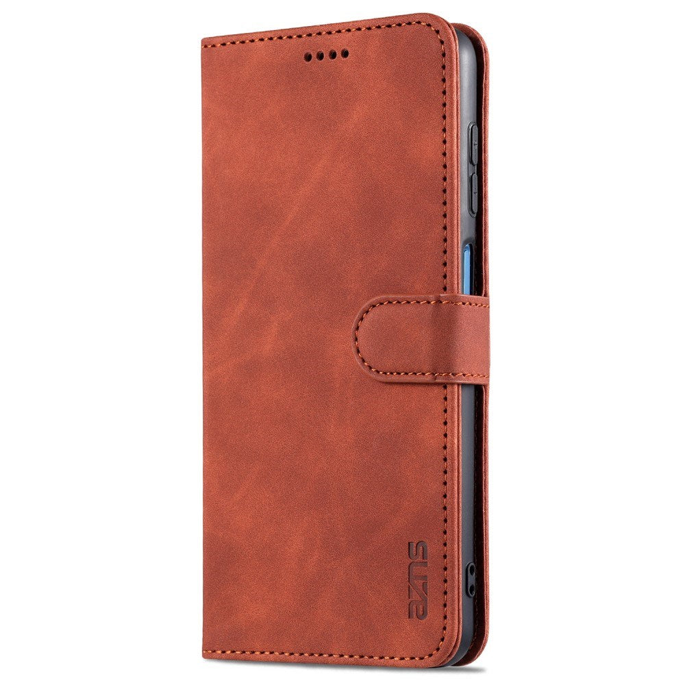 EIDERWOOD Samsung Galaxy A12 Kunstskinn Flip Deksel m. Kortholder & Ståfunksjon - Brun