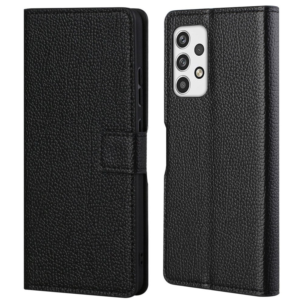 EIDERWOOD Samsung Galaxy A23 / A23 (5G) Kunstskinn Flip Deksel med Stativ & Lommebok - Svart
