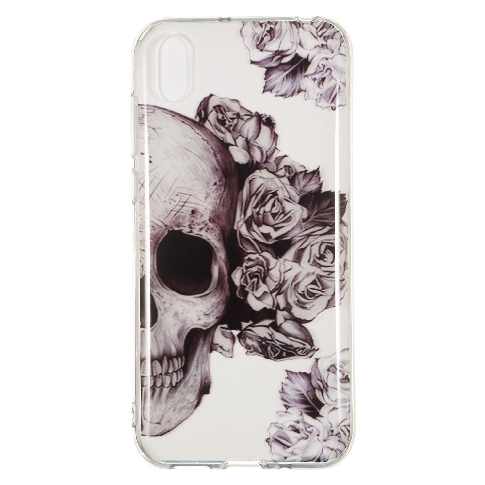 Huawei Y5 (2019) Gjennomsiktigt Plastik Deksel m. Skull