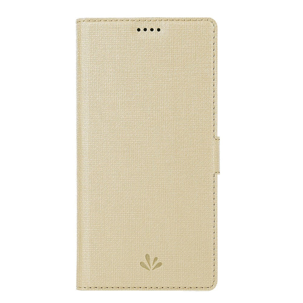 Motorola Moto G Pro VILI DMX PU Skinndeksel m. Kortholder & Riflet Tekstur Gull