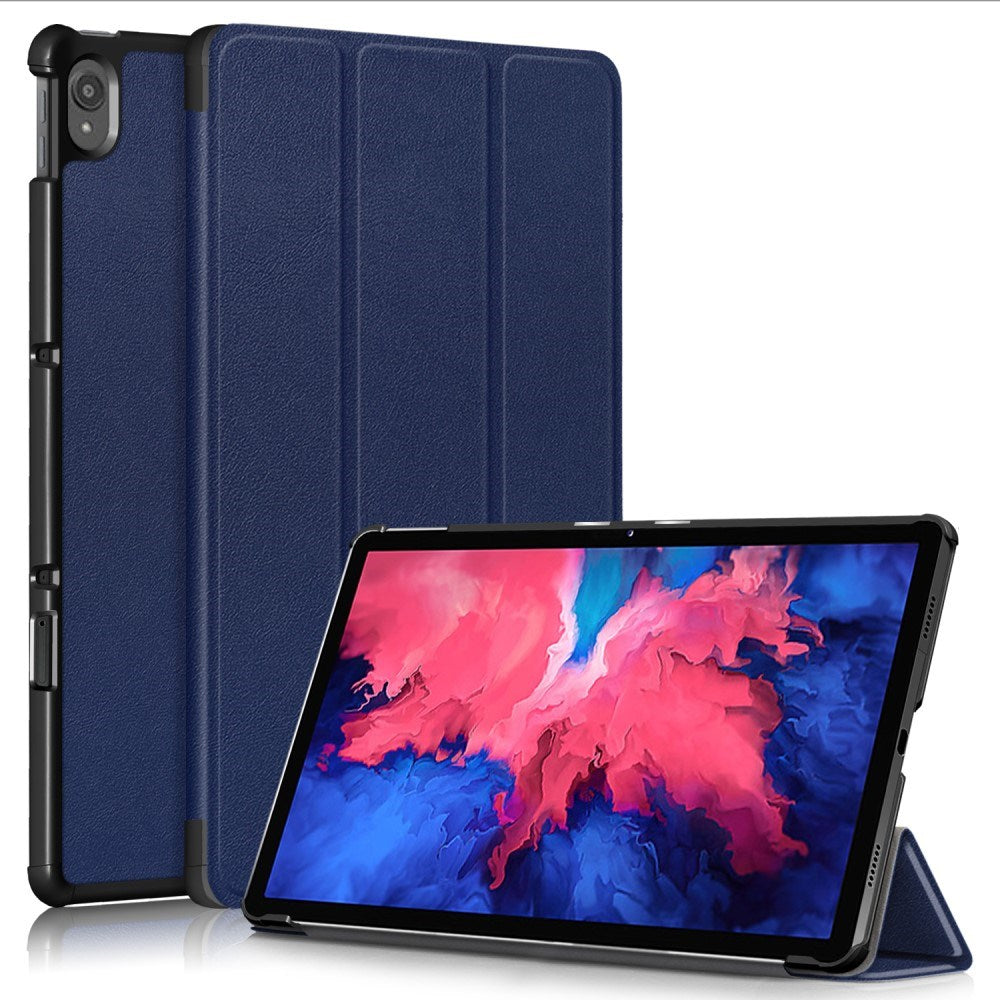 Lenovo Tab P11 / P11 (5G) / P11 Plus Tri-fold Flip Deksel med Sove-Funksjon - Blå