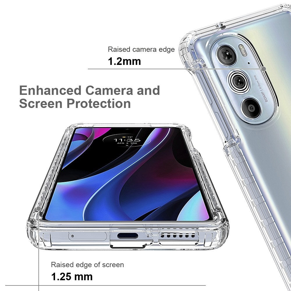 EIDERWOOD Motorola Edge 30 Pro 2-in-1 Støtdempende Plastdeksel - Gjennomsiktig