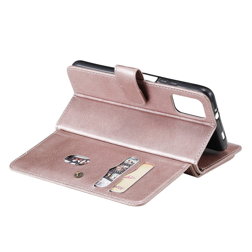 Xiaomi Poco M3 Kunstskinn Flip Deksel m. Ytterligere Lommebok - Rose Gull