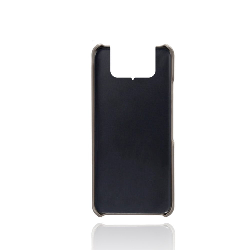 Asus Zenfone 8 Flip Plastdeksel Med Skinndeksel Og Kortholder - Grå