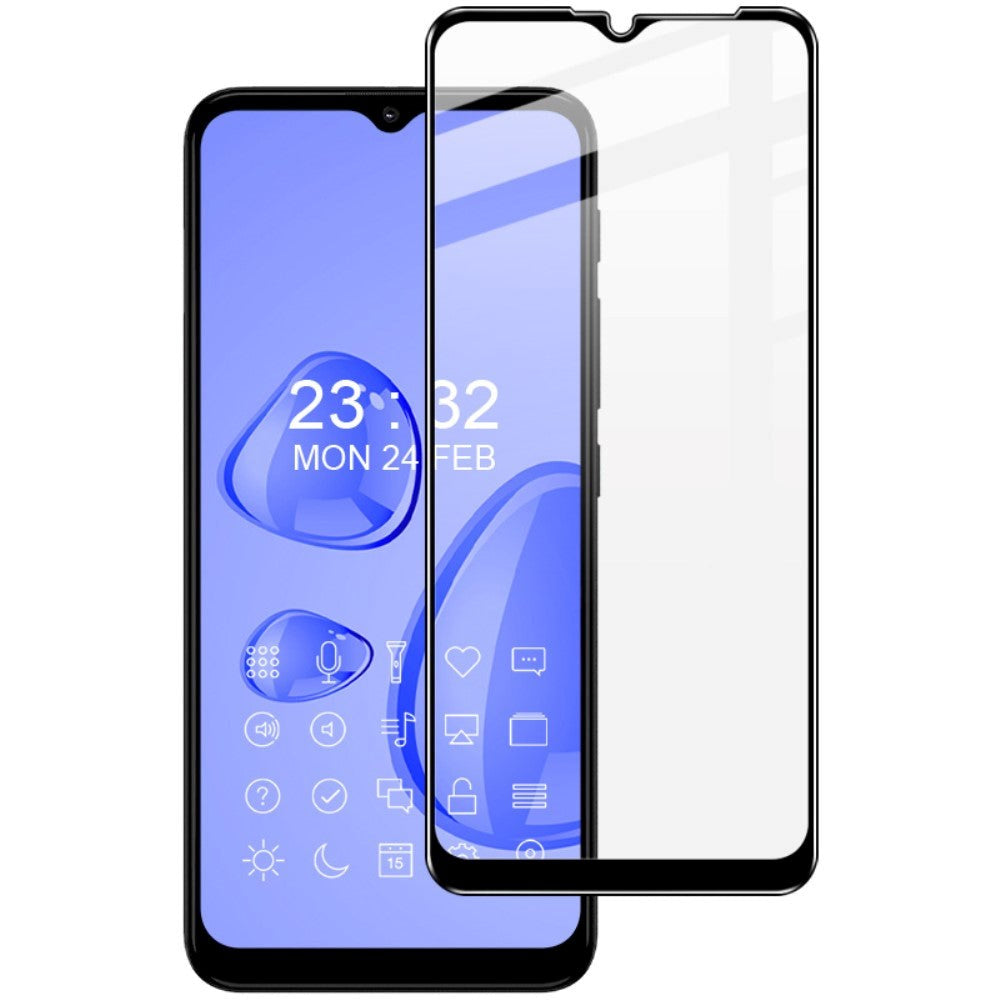 Motorola Moto E7 Power / E7i Power Herdet Beskyttelsesglass - Case Friendly - Svart Kant