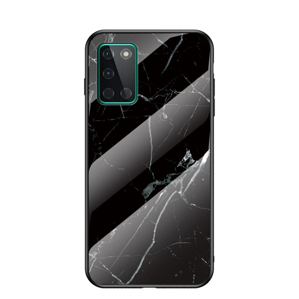 EIDERWOOD OnePlus 8T Hybrid Marmor Deksel med Glass Bakside - Svart