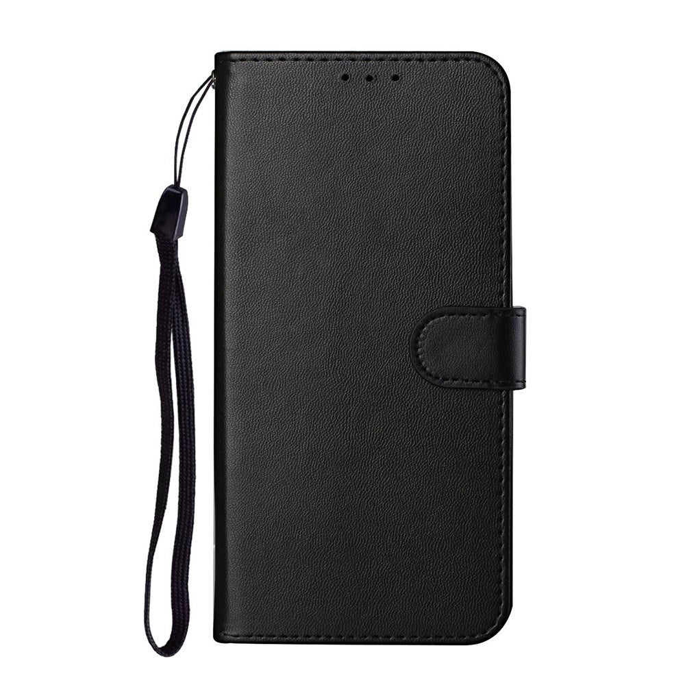 EIDERWOOD OnePlus 8T Kunstskinn Deksel med Stropp & Kortholder – Svart