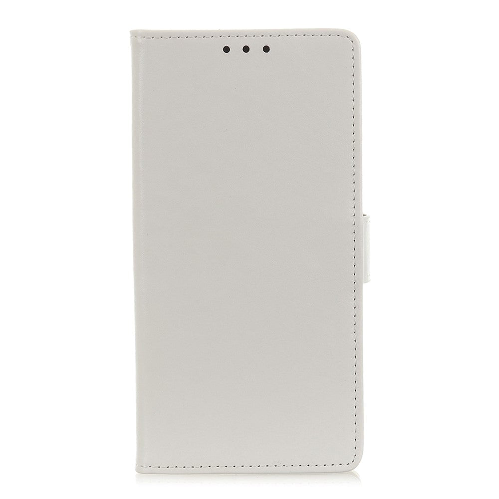 Nokia 1.3 Klassisk PU Skinn Flip Deksel m. stativ & Kortholder - Hvit