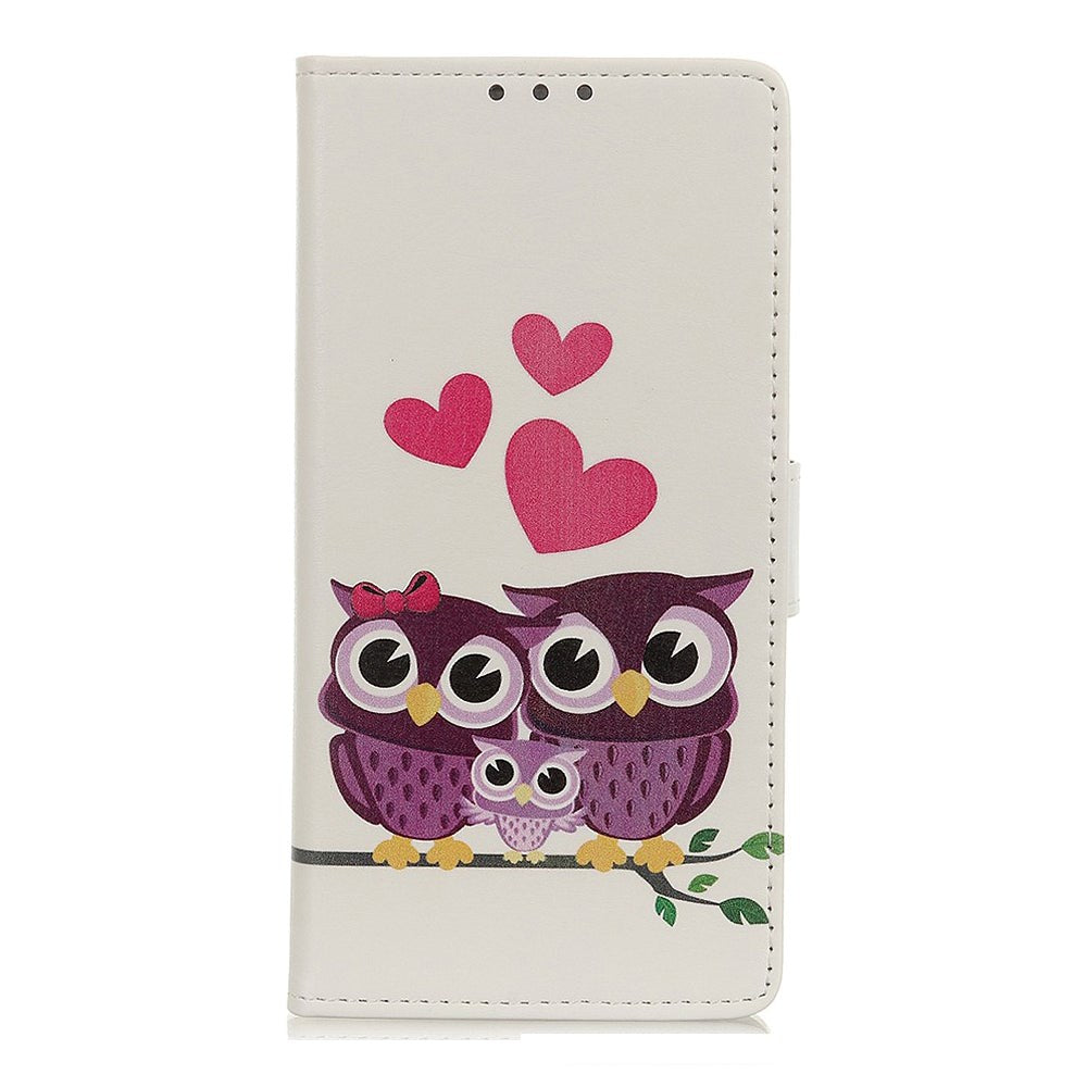 Nokia 1.3 PU Skinndeksel m. Lommebok Ugle Familie