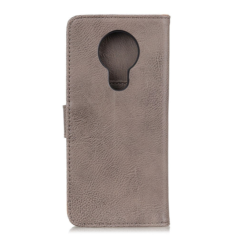 Nokia 5.3 KHAZNEH Retro PU Skinndeksel m. Lommebok - Grå