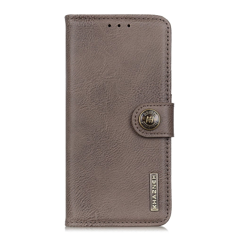 Nokia 5.3 KHAZNEH Retro PU Skinndeksel m. Lommebok - Grå