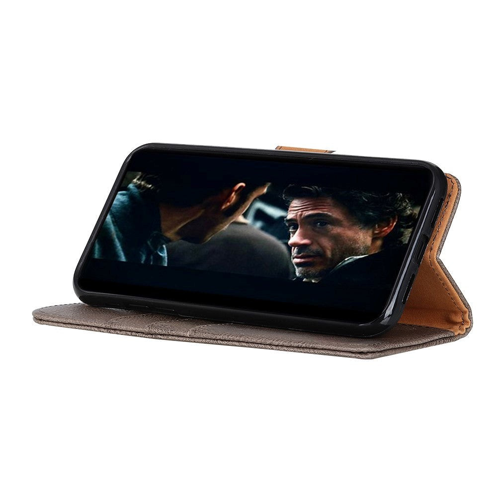 Nokia 5.3 KHAZNEH Retro PU Skinndeksel m. Lommebok - Grå