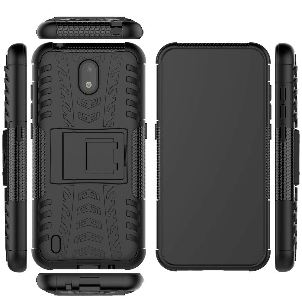 Nokia 1.3 Cool Tyre Håndverker Deksel m. stativ - Sort