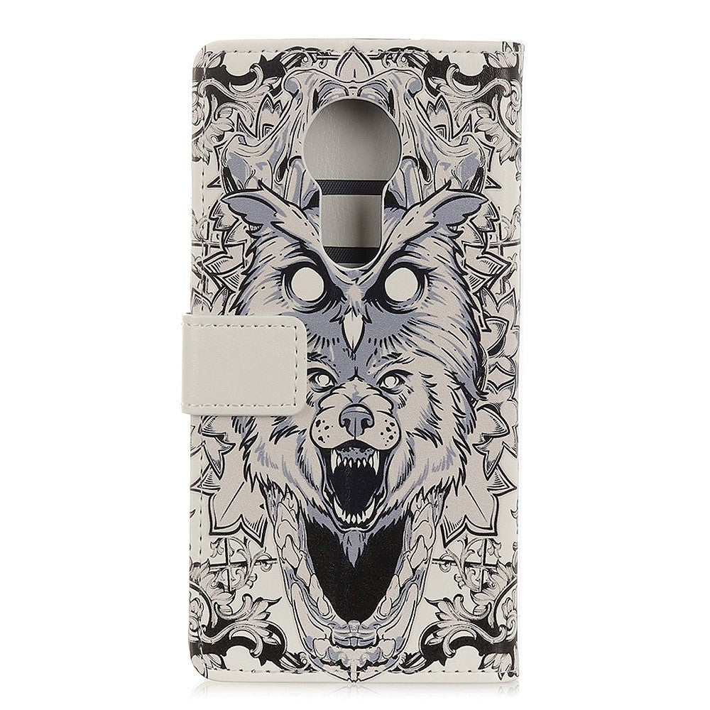 Nokia 3.4 PU Skinndeksel m. Lommebok - Abstrakt Ulv