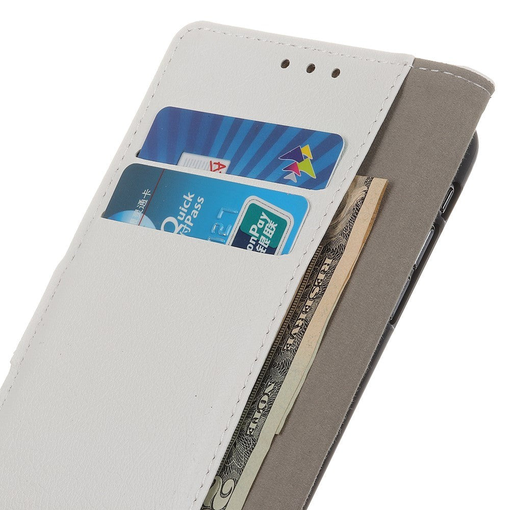 Nokia 3.4 PU Skinndeksel m. Lommebok - Hvit