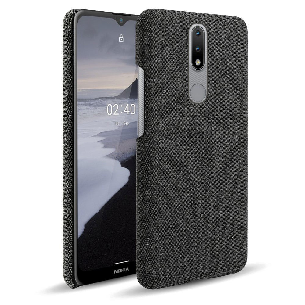 Nokia 2.4 Polstret Plastikk Deksel - Sort