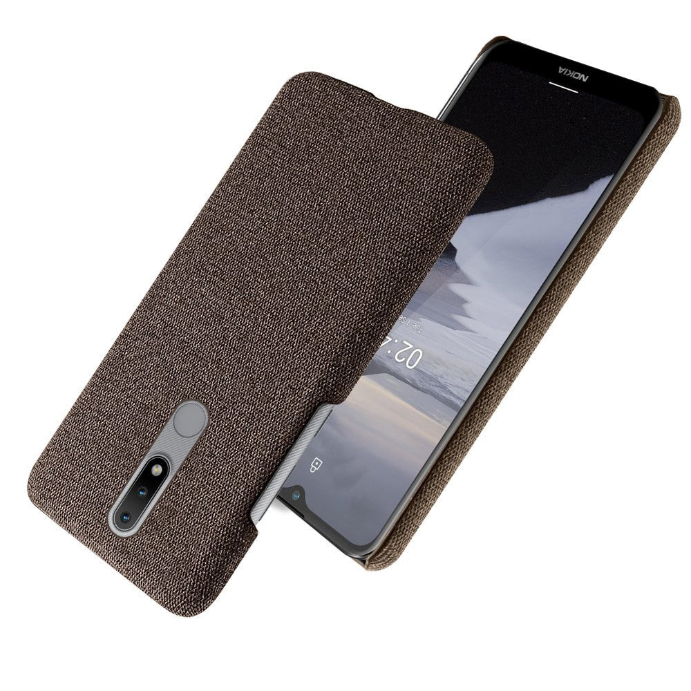 Nokia 2.4 Polstret Plastikk Deksel - Brun
