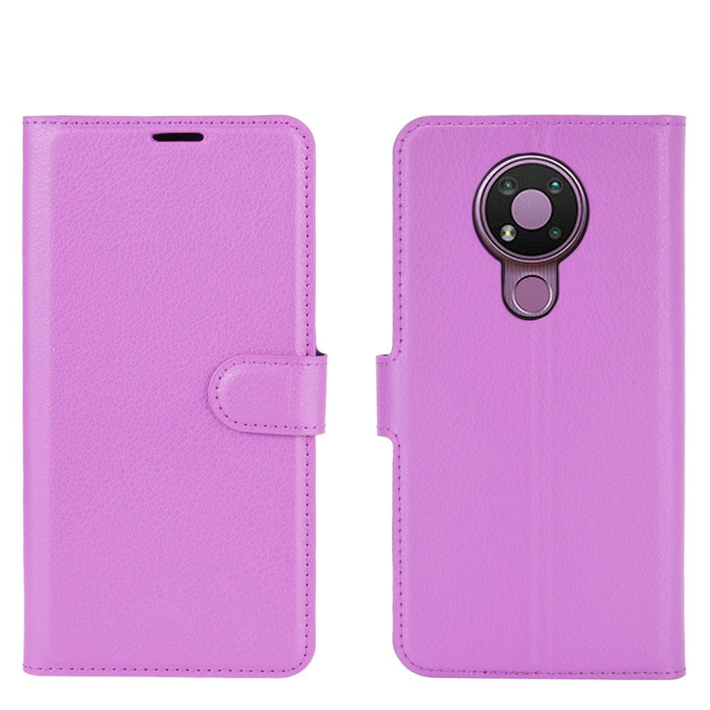 Nokia 3.4 Klassisk PU Skinndeksel m. Lommebok - Lilla