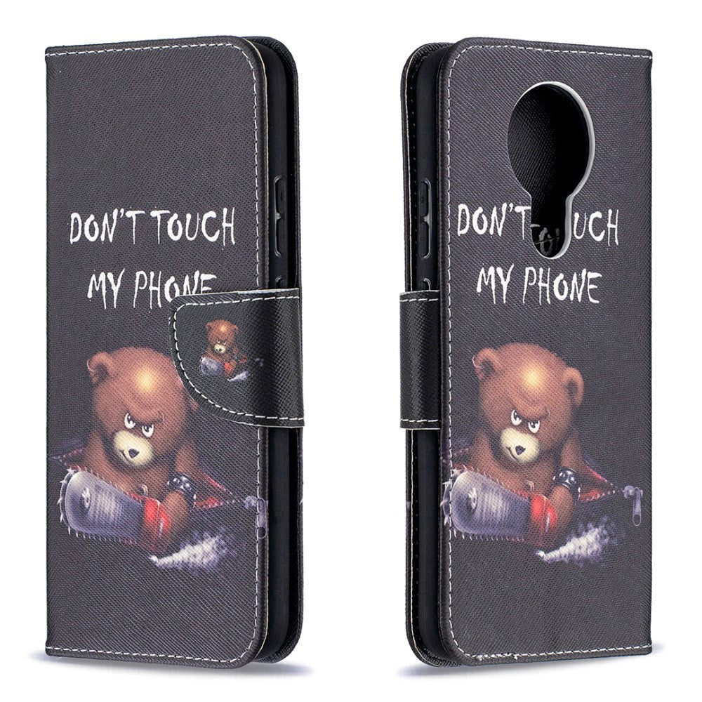 Nokia 3.4 PU Skinndeksel m. Lommebok - Ond Bamse