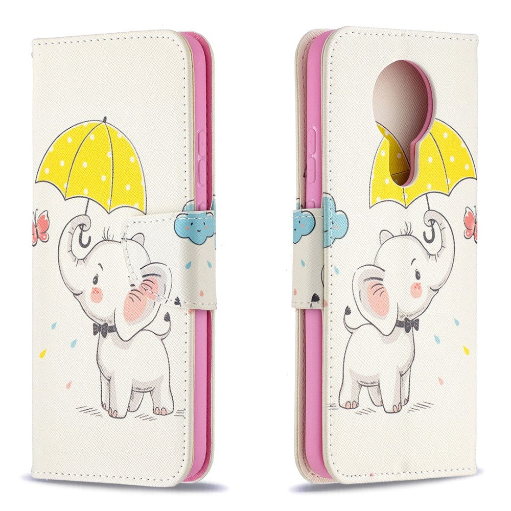 Nokia 3.4 Flip Deksel m. Lommebok - Elefant med Paraply