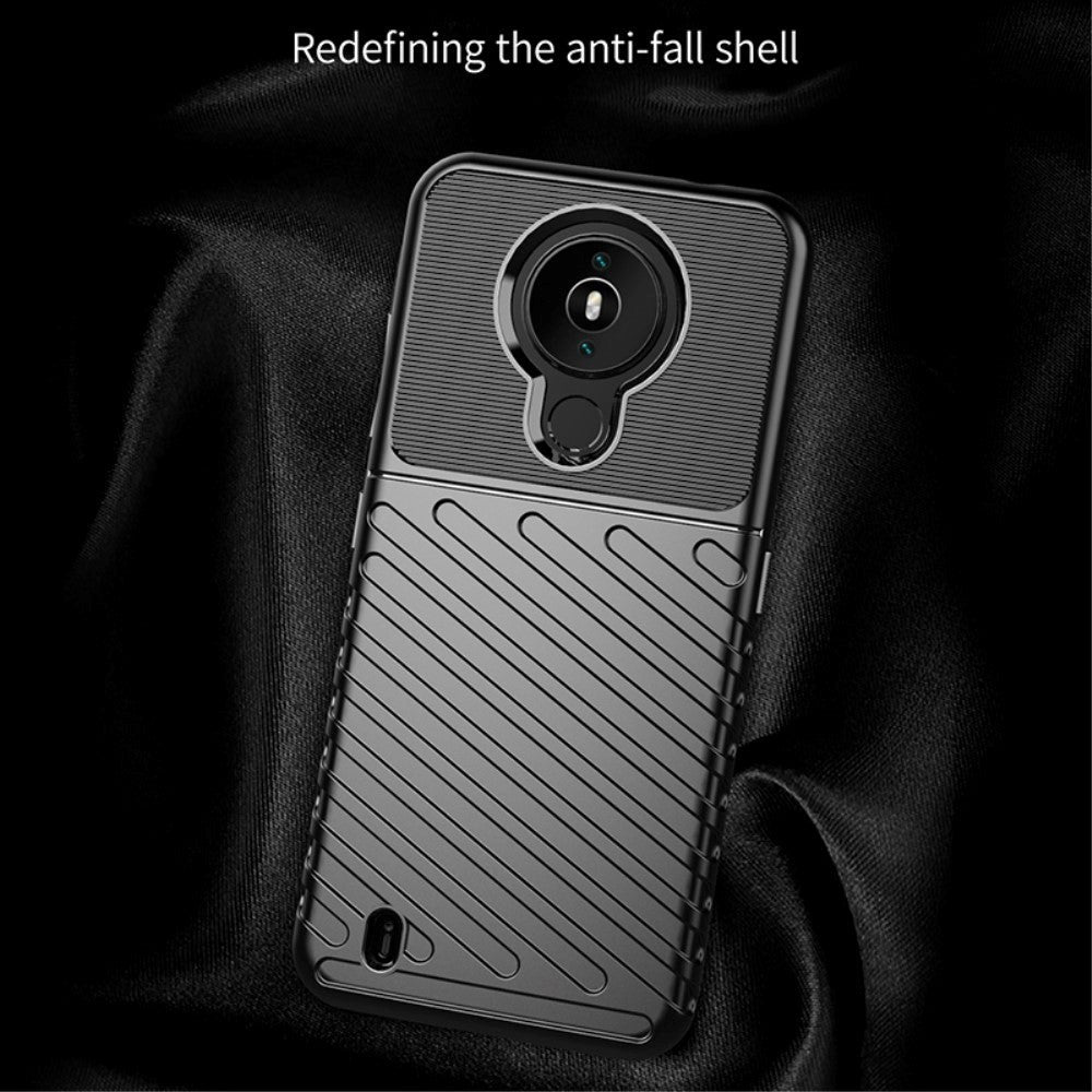 Nokia 1.4 Thunder Series Twill Plastik Bakdeksel - Svart