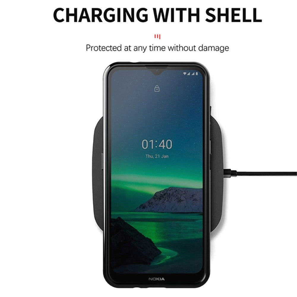 Nokia 1.4 Thunder Series Twill Plastik Bakdeksel - Svart