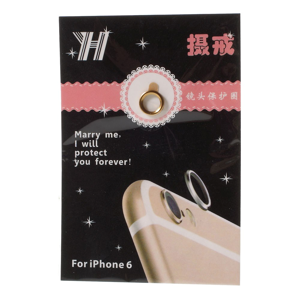 iPhone 6 Plus / 6s Plus Kameralinse Metal Beskyttelses Ring Gull