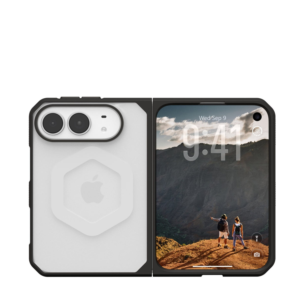 iPhone Duo UAG Mouve Deksel - MagSafe Kompatibel - Gjennomsiktig / Svart