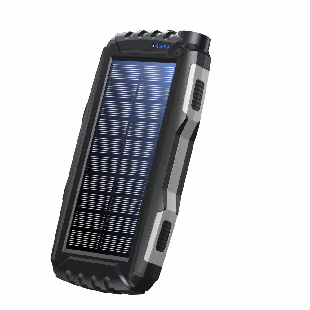 Denver PSO-20010 Solcelle 20.000mAh PowerBank m. USB-A & USB-C - Svart