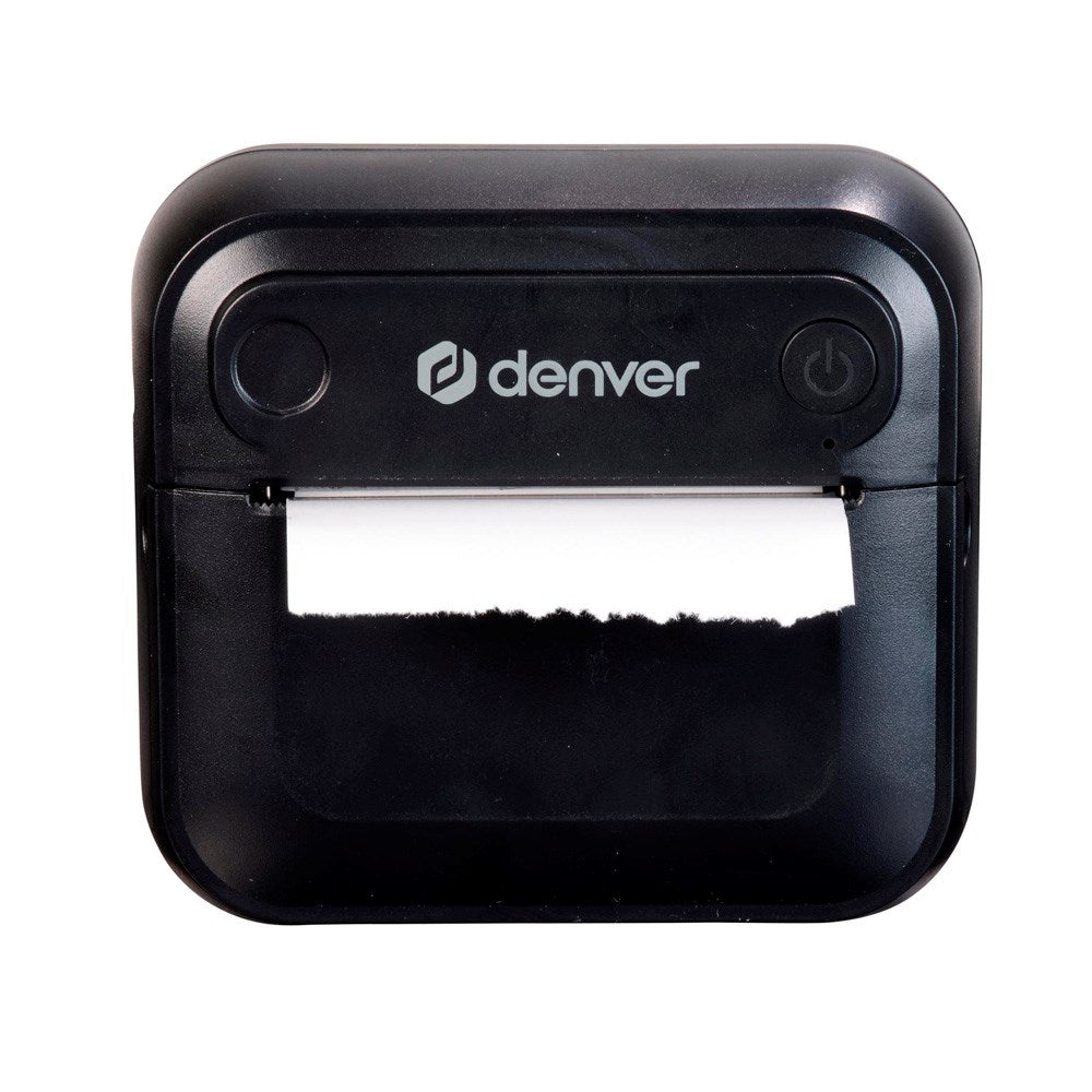 Denver MBP-32B Bluetooth Termisk Skriver - inkl. 1 x Rull med Skriverpapir 1 x Rull med Klistremerkepapir - Svart