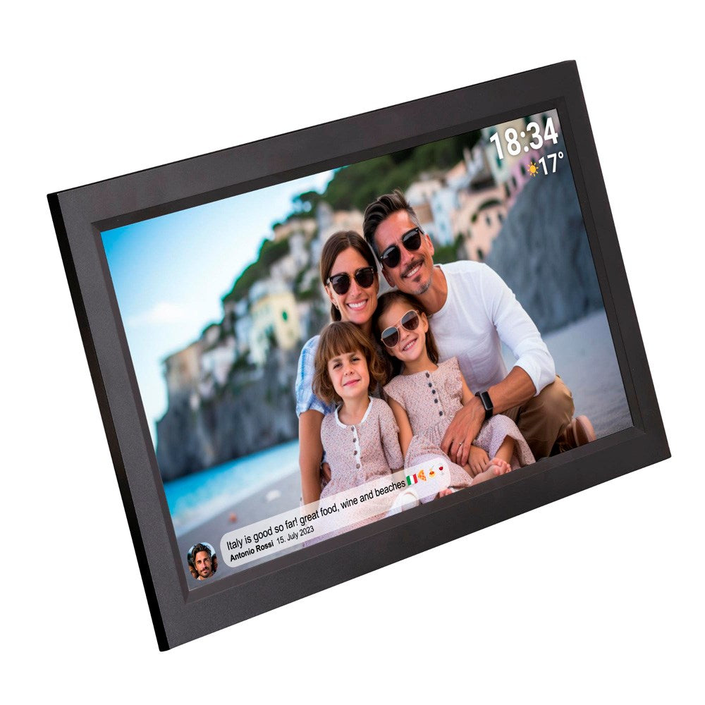 Denver HD Digital WiFi Fotoramme m. Frameo Fotosoftware - 15.6" / 16GB - Svart