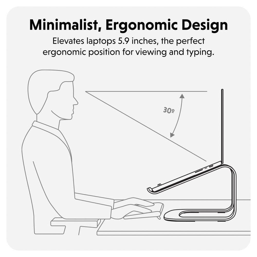 Hyper HyperSpace Ergonomisk Laptop Stativ - Space Grey