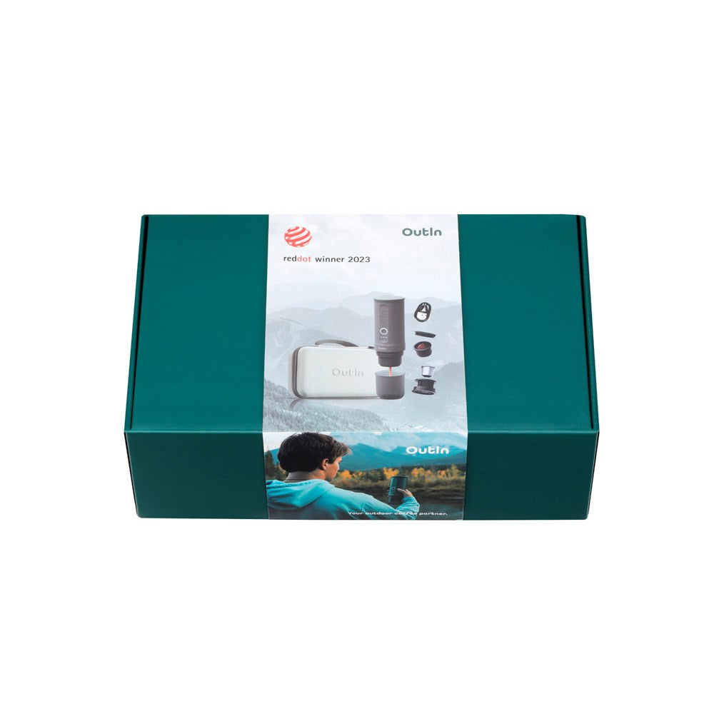 OutIn Nano Bærbar Espressomaskin Sett - Forest Green